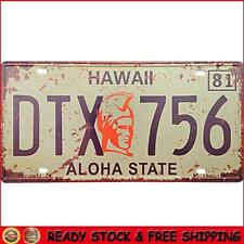 Hawaii DTX 756 License Plate Vintage Metal Tin Sign Decorative Iron Paintings
