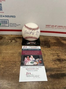 WADE BOGGS Signed OBAL Baseball HOF INSC / JSA AX18968 - Picture 1 of 2