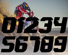 10 naklejek z numerami wyścigów, niestandardowe numery wyścigów, naklejki z numerami rajdowymi motocrossowymi FT42