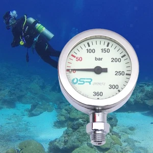 Manometer aus Metall und gehärtetem Glas mit leuchtendem - Picture 1 of 7