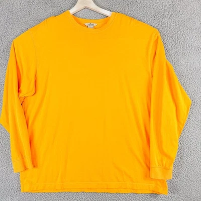 Camisa LL Bean Para Hombres XL Dorada Manga Larga Cuello Redondo Algodón Despreocupado Sin Encogible Foto 1 de 4