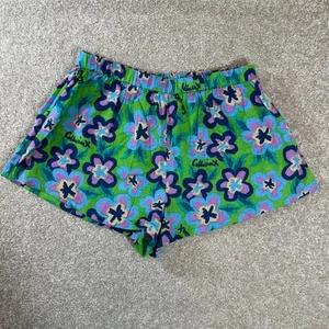 COLLUSION pantaloncino stampa floreale verde blu viola estivo casual donna taglia 6 - Foto 1 di 3