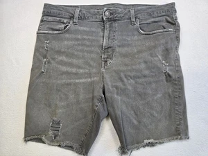 American Eagle Next Level Flex Distressed graue Jeansshorts für Herren Größe 36 - Bild 1 von 5