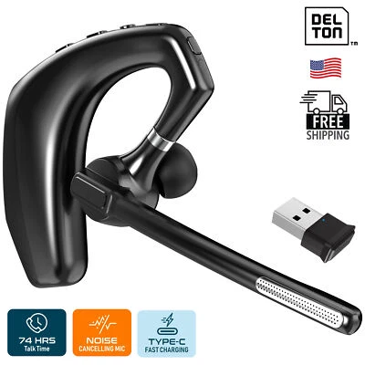 Delton 95X Noise Canceling Bluetooth Computer Headset, MS Teams Compatible-Black - Image 1 of 4