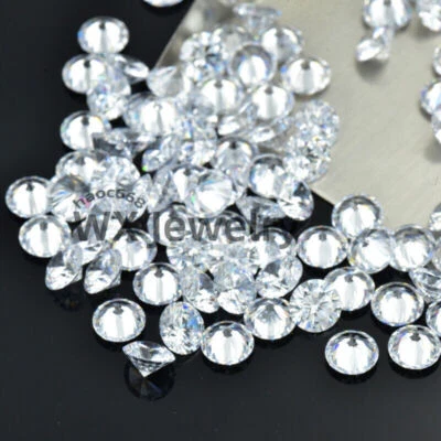 Round White Loose Moissanite Stone D Color VVS1 Brilliant Excellent Cut - Image 1 of 4