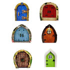 6Pcs Wood Fairy Door for Home Garden Tree Outdoor/Indoor Miniature Decoration b