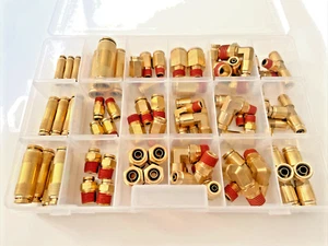 Brass D.O.T Push in Air Brake Fittings 62pcs -SWIVEL Elbow Fittings-MADE IN USA - Picture 1 of 1