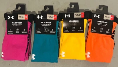 Calcetines de fútbol Under Armour UA talla Yth (13,5k - 4,5) (rosa, naranja, amarillo, verde) Foto 1 de 4