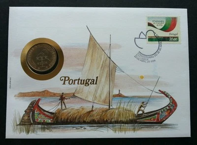 Portugal Traditional Boat 1984 Sailboat Transport Vehicle FDC (coin cover) *Rare - Image 1 of 4