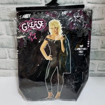 Grease Bad Sandy Halloween Costume Size L Top Pants & Belt California Costumes - Image 1 of 4
