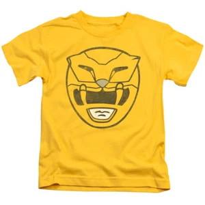 POWER RANGERS YELLOW RANGER MASK Toddler Kids Graphic Tee Shirt 2T 3T 4T 4 5-6 7 - Picture 1 of 3