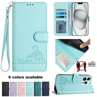 For Samsung Galaxy Note 20 Ultra 10+ Cute Kitten Flip ID Card Wallet Phone Case - Image 1 of 4