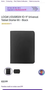 LOGIK 10 - 11" Tablet Starter Kit: Case, stylus pen and screen protector - Picture 1 of 9