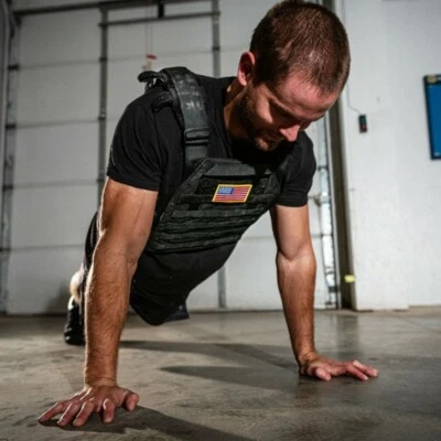 Workout Weighted Vest Bearing Steel Plate Fitness Training Running Weight Gain - Image 1 of 4