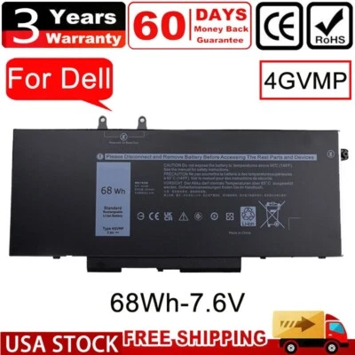 4GVMP Battery For Dell Latitude 5400 5500 Precision 3540 9JRYT C5GV2 68Wh US NEW - Image 1 of 4