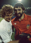 Rainer Bonhof and Carlos Pereira of Valencia celebrate May 1980 Football PHOTO