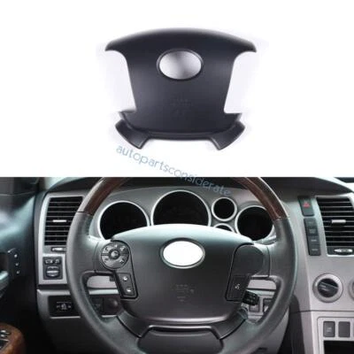 Cubierta de botón de bocina de volante negro mate para Toyota Tundra 2007-2012 2013 1X Foto 1 de 4