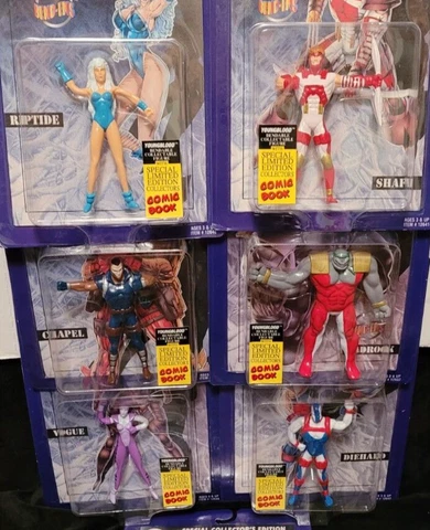 Collector Edition Youngblood Comic,  All 6  Bend-Ems Die Hard  Action Figure Cover