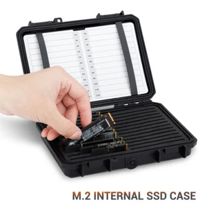 24 Slots M.2 NVME 2280 2260 2242 SSD Solid State Drive Case Storage Holder Box - Picture 1 of 10