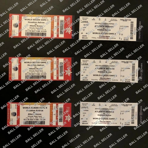 2021 World Series Souvenir Ticket Stub Houston Astros Atlanta Braves Cover