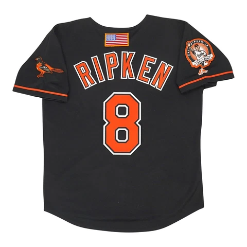 Cal Ripken Jr. 2001 Baltimore Orioles Men's Alt Black Jersey w/ Retirement Patch Cover