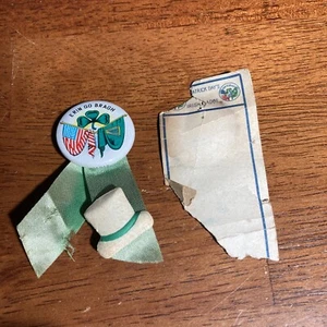 Cinta prendedor vintage Erin Go Bragh día de San Patricio insignia irlandesa trébol Irlanda - Imagen 1 de 5