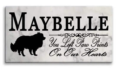 Piedra conmemorativa de Pomerania personalizada para rotulador de tumbas en interiores o exteriores Foto 1 de 4