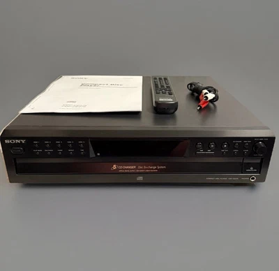 Sony CDP-CE375 5-Disc Changer CD Compact Disc Player Optical Out Remote Tested - Image 1 of 4