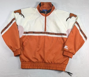 Vtg 90's Texas Longhorns Starter Jacket Mens Large 1/2 Zip Pullover Windbreaker - Picture 1 of 13