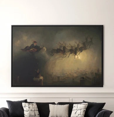 Arte de pared en lienzo/póster de barba de Santa Claus por William Holbrook - Impresiones navideñas Foto 1 de 2