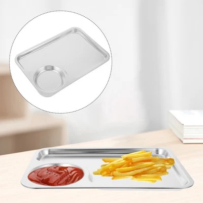  Dessert Teller Snackdose Pommesehalter Snackteller Aus Edelstahl - Bild 1 von 4