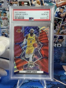 2021 Mosaic LeBron James Red Wave Prizm #146 Lakers NBA Basketball - Picture 1 of 2