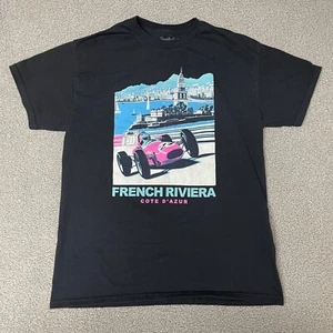 Popular girl french riviera cote d' azur race t-shirt womens medium black - Picture 1 of 10
