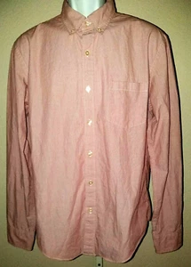 J.Crew Slim Fit Button Down LS Work/Casual Shirt Men's L Red Striped 100% Cotton - Picture 1 of 10