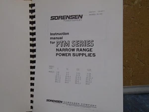 Sorensen PTM Series Power Supplies Instruction & Service Manual - Picture 1 of 2