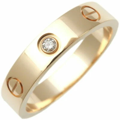 $2.2k EUC Cartier Love Yellow Gold Wedding Band Ring 1 Diamond, size 53, 6.5 US - Image 1 of 4