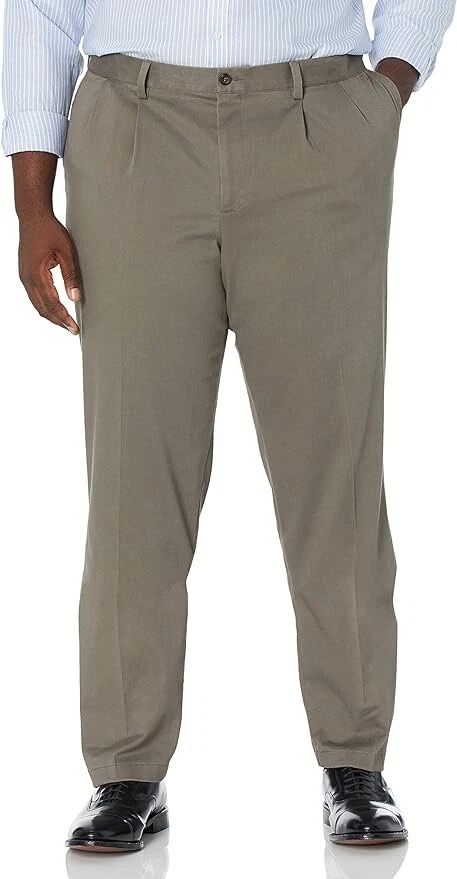Pantalones Dockers Para Hombre Calce Clásico Signature Lux Algodón Elástico-Plisado, 38x36 Foto 1 de 4