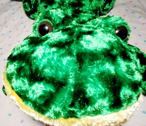 Almohada súper tierna de felpa floja Dan Dee Frog de 26" elección de coleccionistas - Imagen 1 de 17