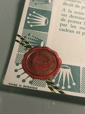 CRONÓMETRO ROLEX GARANTÍA EN BLANCO SIN FECHA Foto 1 de 4