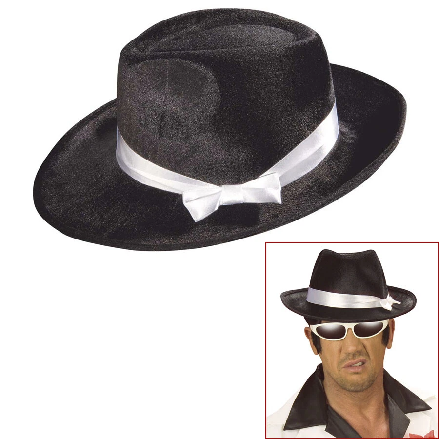 Gangster-Hut Für Französische Fans – Blau, Mit Dreifarbigem Band, Kopfumfang Ca. 58 Cm