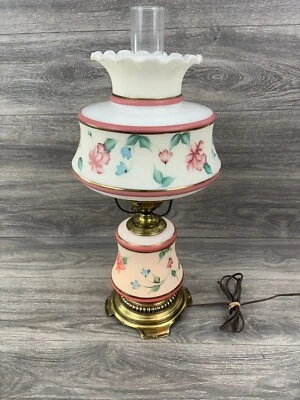 Lámpara grande vintage de 3 vías Abigail Adams Hurricane | Lámpara vintage años 70 IMPRESIONANTE  Foto 1 de 4