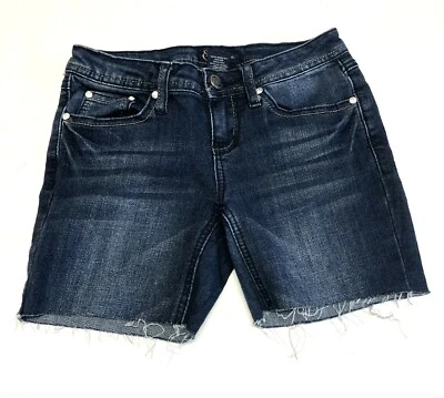 Shorts jeans Earl Jean feminino azul tamanho 0 enfeitado J2 - Imagem 1 de 4