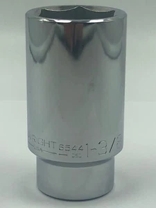 WRIGHT TOOL # 6544 1 3/8" - 6 POINT DEEP SOCKET 3/4" DRIVE USA Made Free Ship - Picture 1 of 7