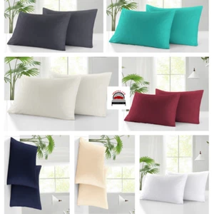 2X Premium Microfiber Pillowcases – Housewife Style Pillow Covers, Pair Pack - Picture 1 of 52