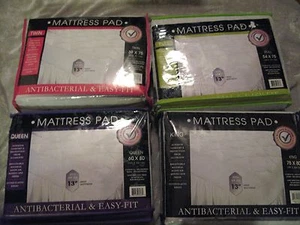 Woven Mattress Pad Antibacterial Hypoallergenic Fitted Edges 13" Comfort NEW! - Picture 1 of 11