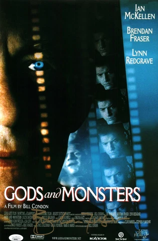 Brendan Fraser Gods and Monsters 11x17 Poster Autographed JSA Certified COA Auto Cover