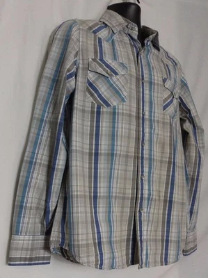 Fossil Western Style Pearl Snap Plaid Multicolor Men'sShirt Sz M - Image 1 of 4
