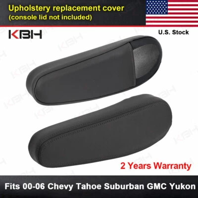 Cubierta de reposabrazos de asiento negra para Chevy Silverado Tahoe GMC Yukon Sierra 2000-2006 Foto 1 de 4