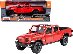 Jeep Gladiator Rubicon Red Pickup 1/24-1/27 Diecast CARZ by Motormax - Picture 1 of 1