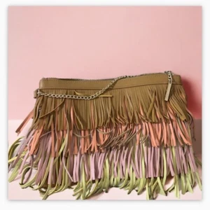 Super cute ! LYDC London Colourful Fringe Clutche Bag - Picture 1 of 9